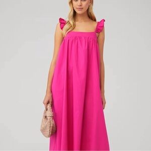 Show Me Your MuMu Hot Pink Oasis Ruffle Dress S